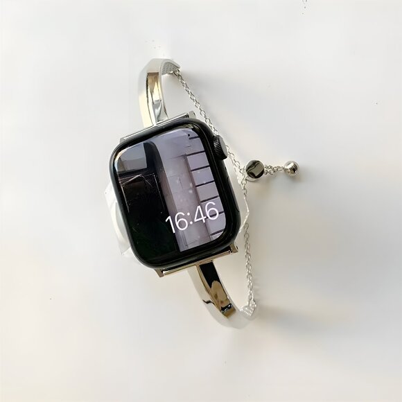 Apple Watch Band Adjustable Slim Stylish Strap Silver Stainless Bracelet - Picture 5 of 8